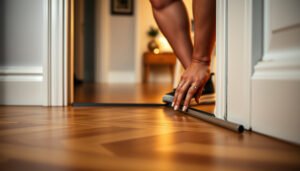 Step-by-step guide on how to install thresholds for parquet floors.