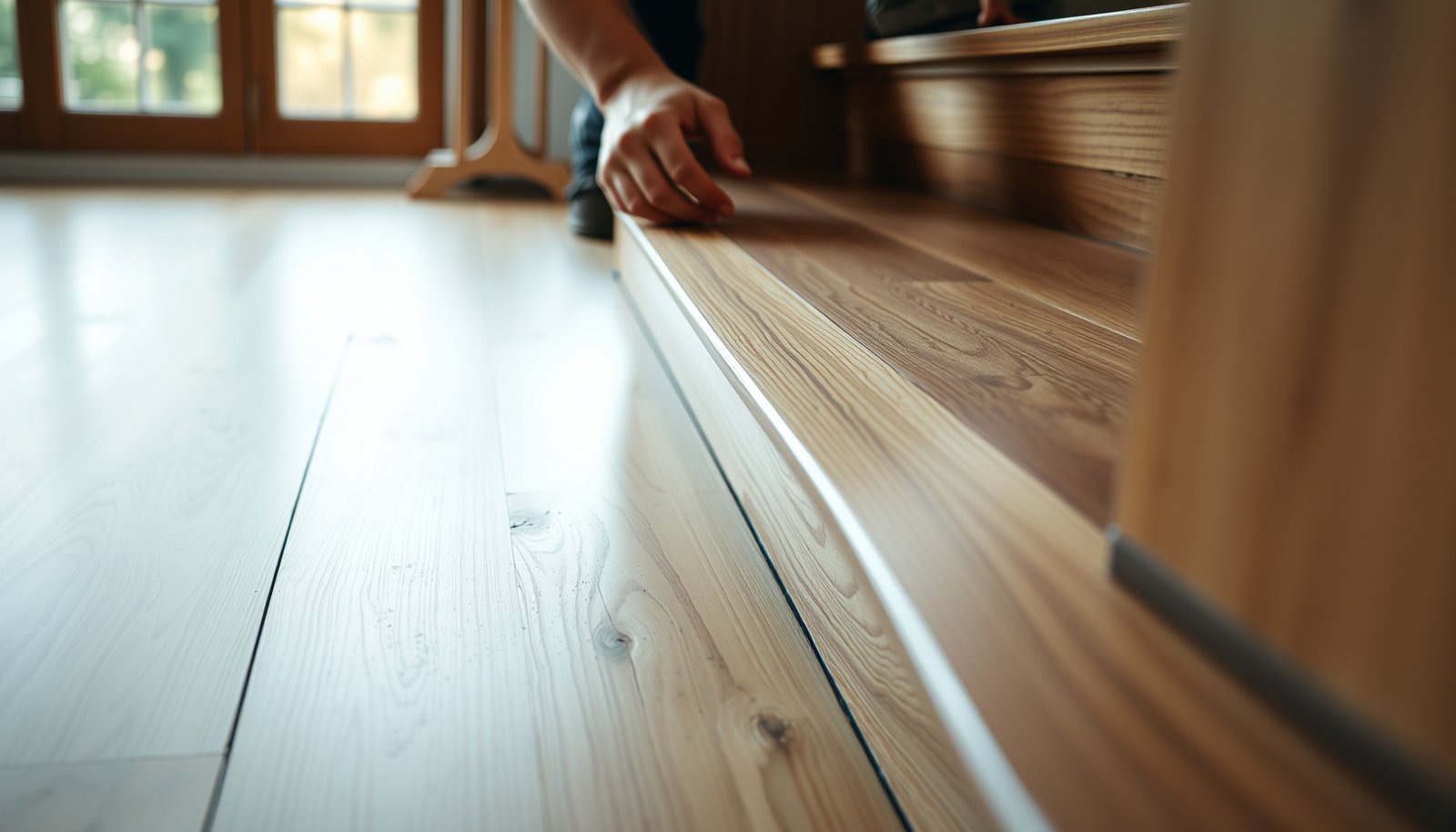 Step-by-step guide on how to install parquet floors around stairs properly.