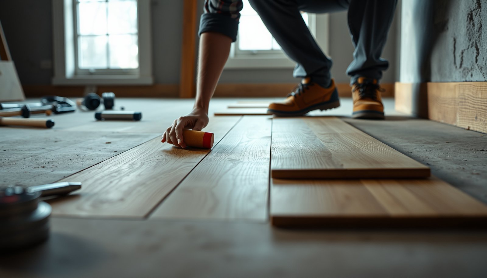 Step-by-step guide on how to install parquet floors over concrete surfaces.