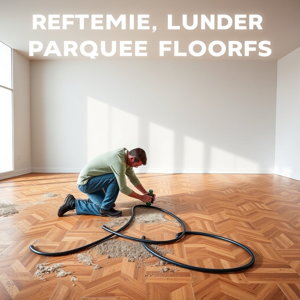 Parquet flooring installation demonstrating safe expansion and moisture management techniques.