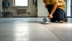 Step-by-step guide on installing polished concrete floors over existing flooring.