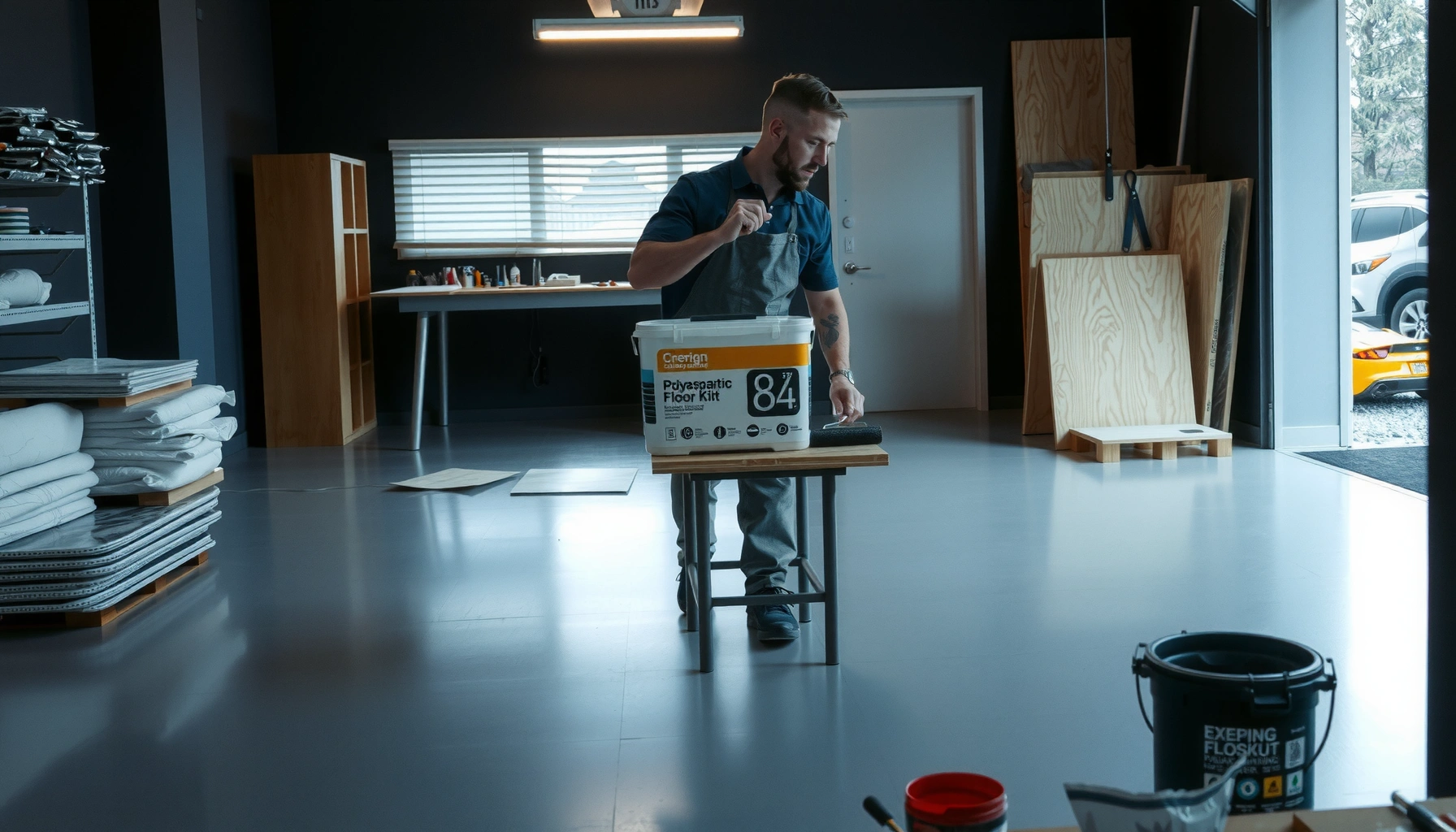 Step-by-step guide on installing polyaspartic floors over plywood.