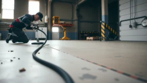Step-by-step guide on installing polyaspartic floors on uneven surfaces for optimal results.