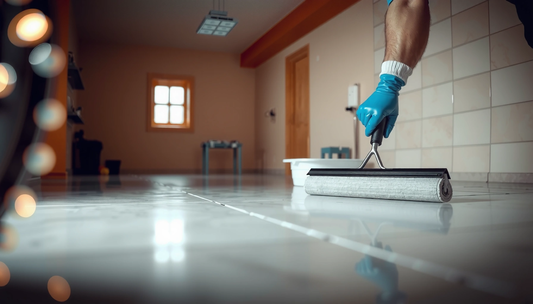 Step-by-step guide for installing polyaspartic floors over tile surfaces.