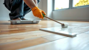 Step-by-step guide on installing polyurethane floors over existing flooring for a durable finish.
