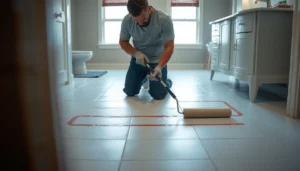 Step-by-step guide for installing polyurethane floors in a bathroom.