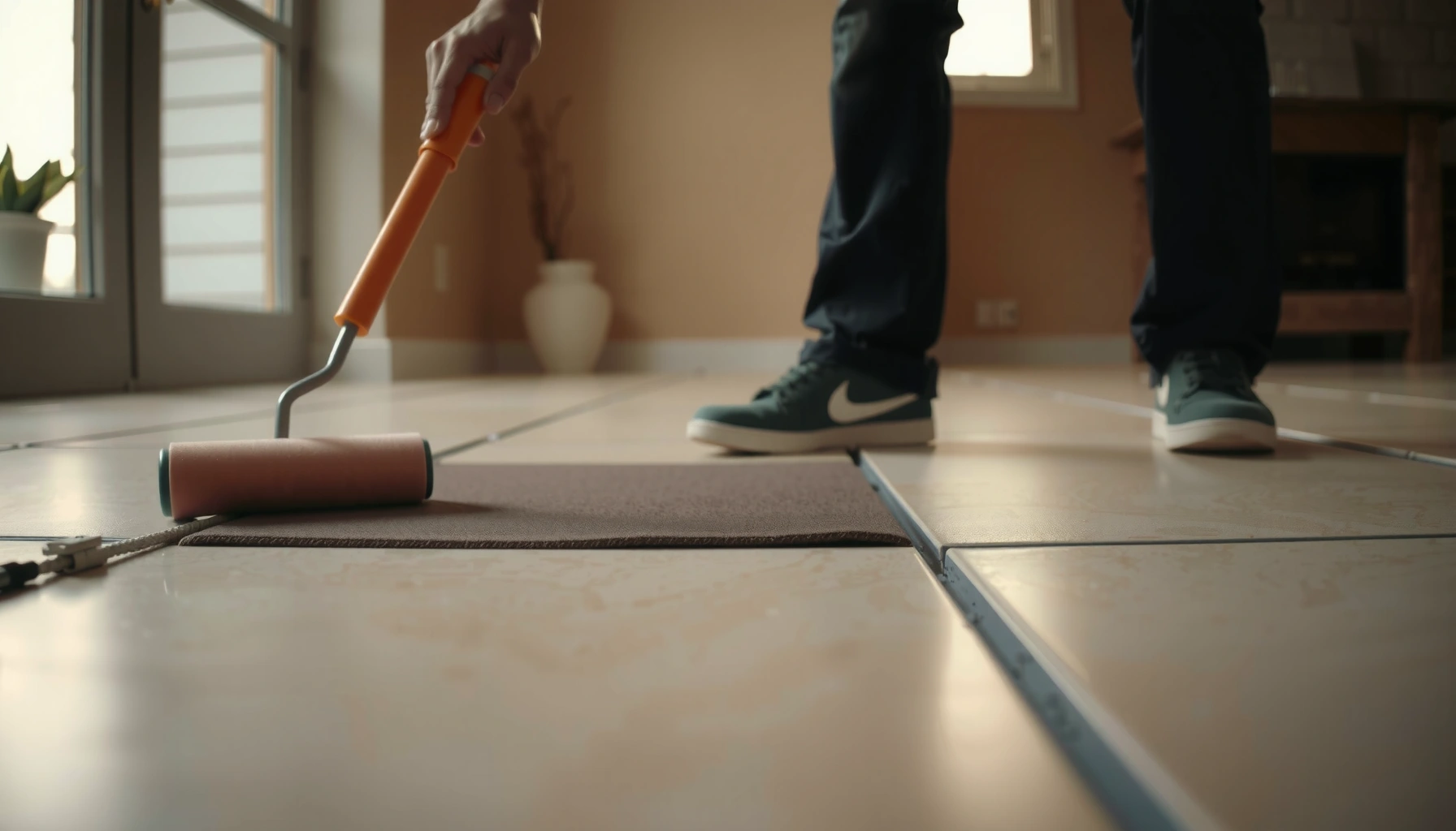 Step-by-step guide on how to install polyurethane floors over tile surfaces.