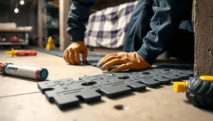 Step-by-step guide on how to install rubber floors in a basement for durability and style.