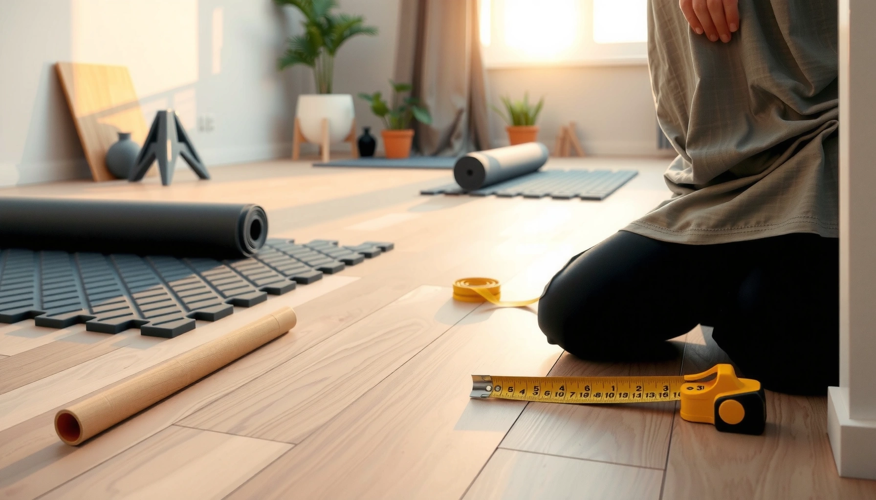 Step-by-step guide on how to install rubber floors in a bedroom for a stylish and comfortable space.