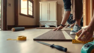 Step-by-step guide on how to install rubber flooring over plywood surfaces.