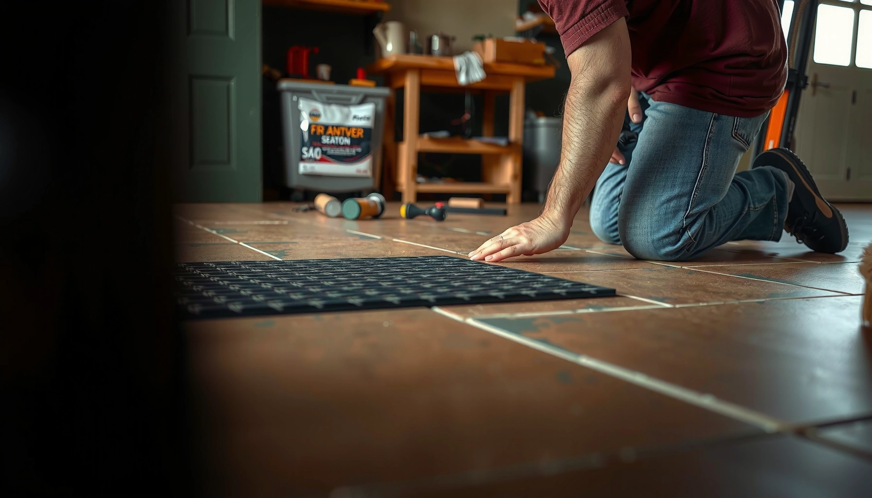 Step-by-step guide to installing rubber floors over tile for a durable finish.