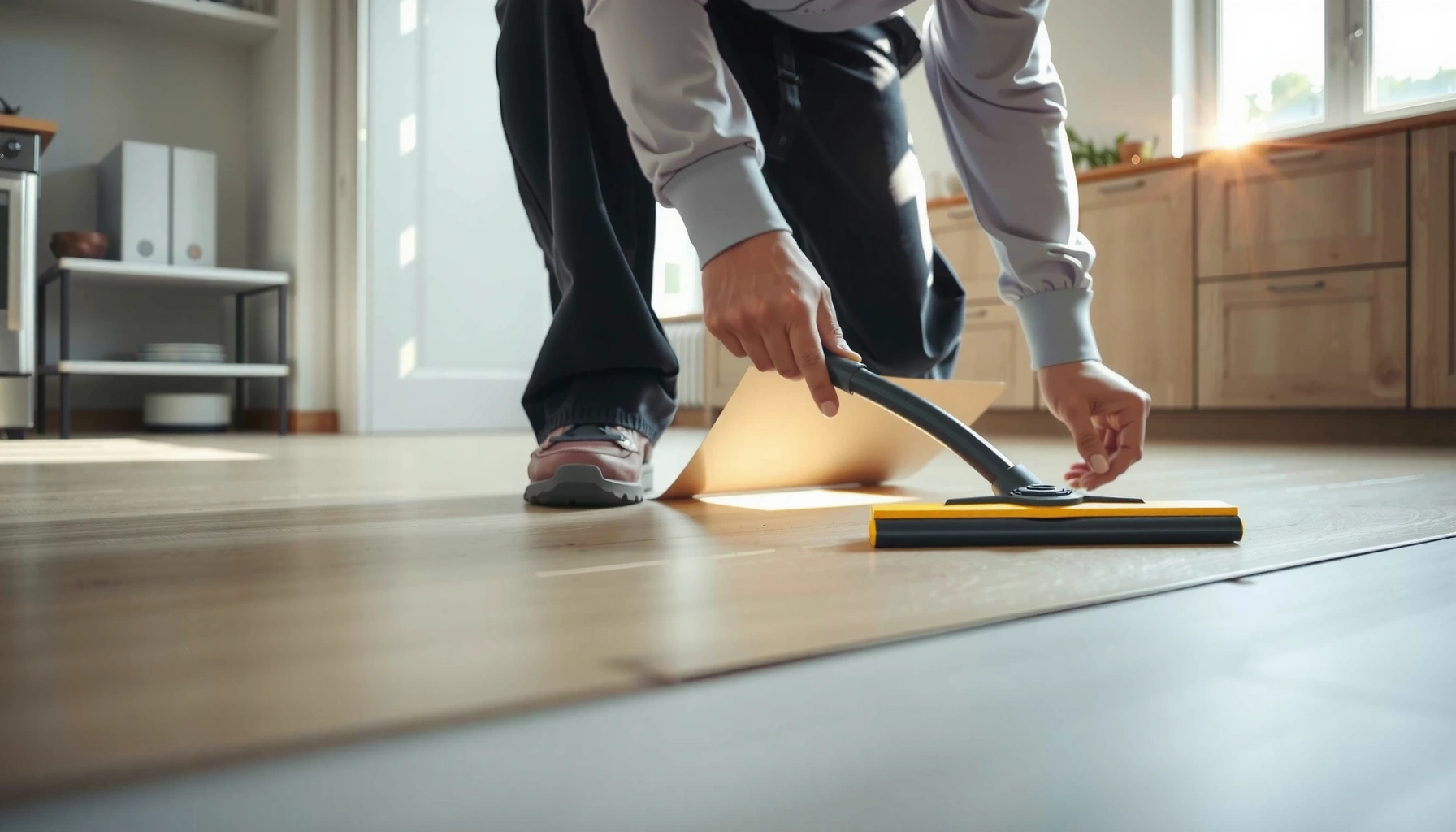 Step-by-step guide on how to install sheet vinyl floors in your home.
