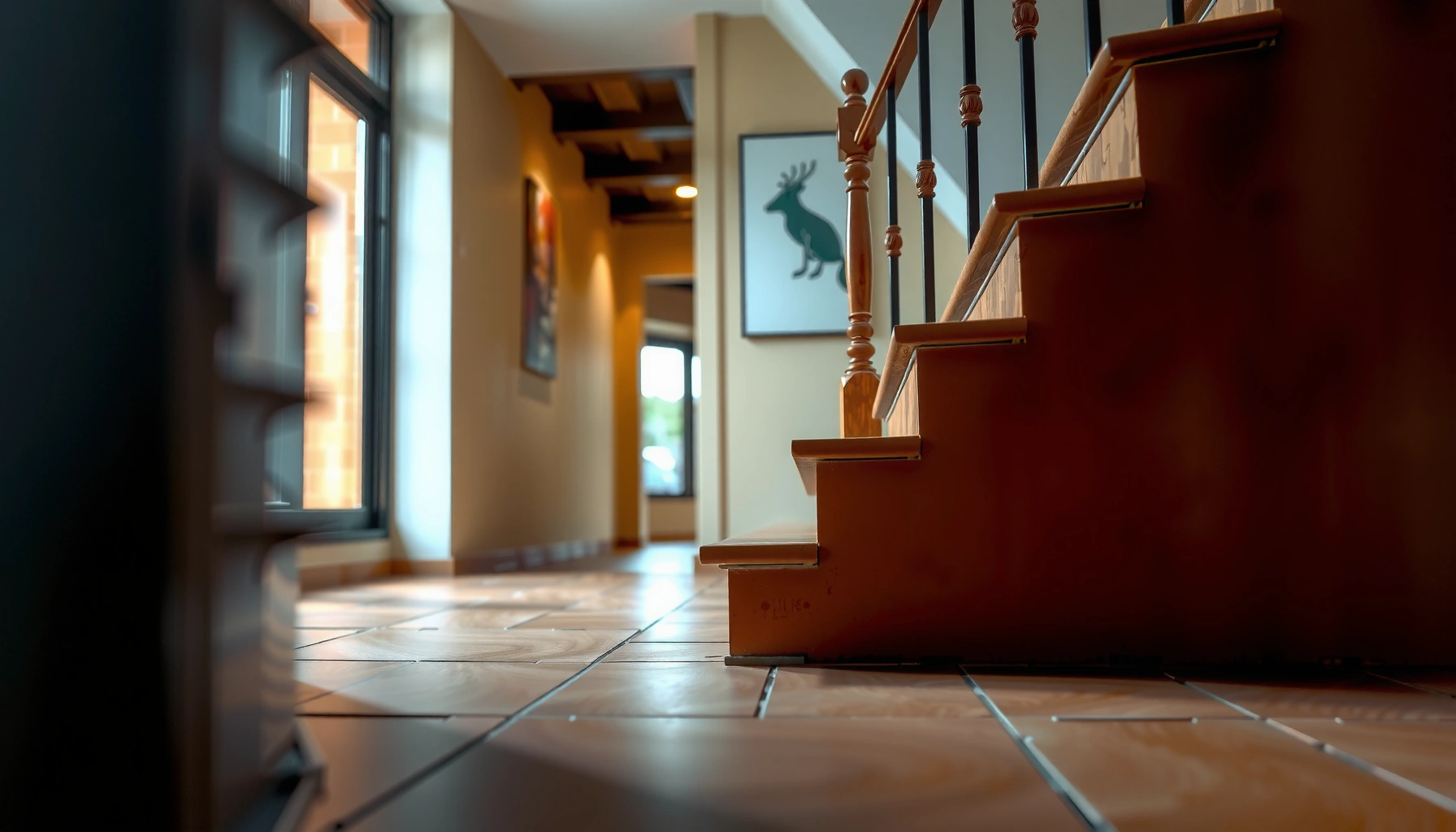 A guide on how to install terracotta floors around stairs, showcasing the process and techniques.