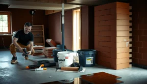 Step-by-step guide to installing terracotta floors in a basement setting.