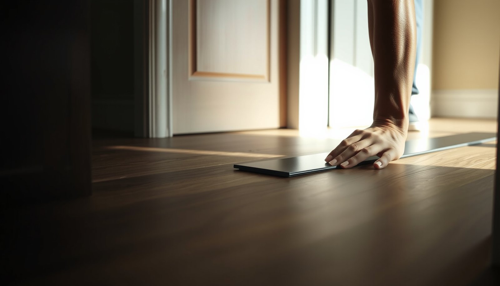 Step-by-step guide on installing thresholds for wood-look tile floors.