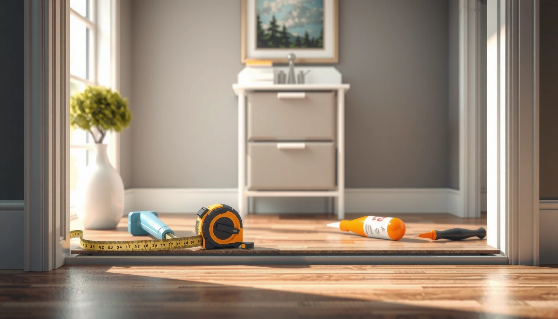 Step-by-step guide on how to install thresholds for WPC floors.