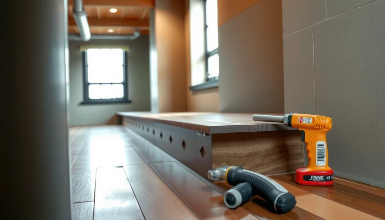 Step-by-step guide on how to install transitions for basement floors in a home.