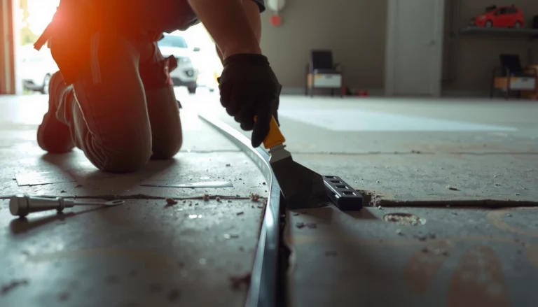 Step-by-step guide on installing transitions for concrete floors in a home renovation project.