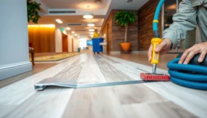 Step-by-step guide on how to install transitions for commercial flooring.