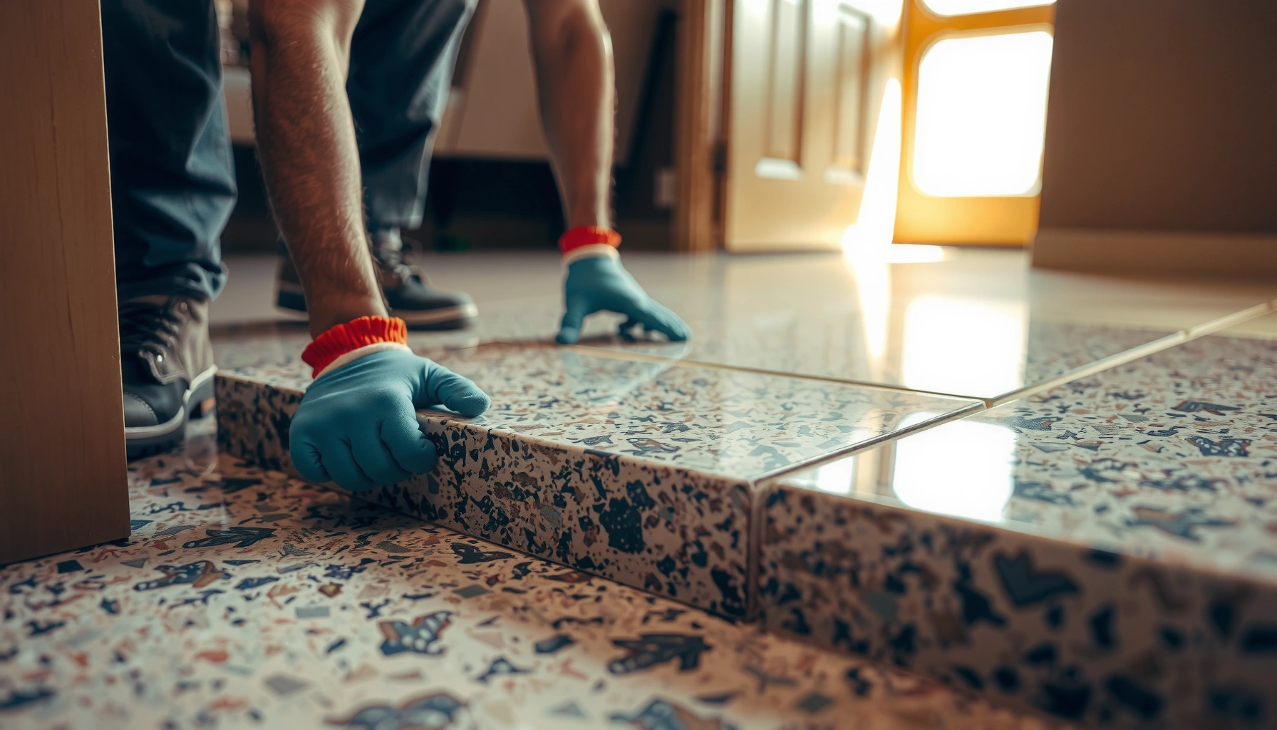Step-by-step guide on how to install transitions for granite floors.