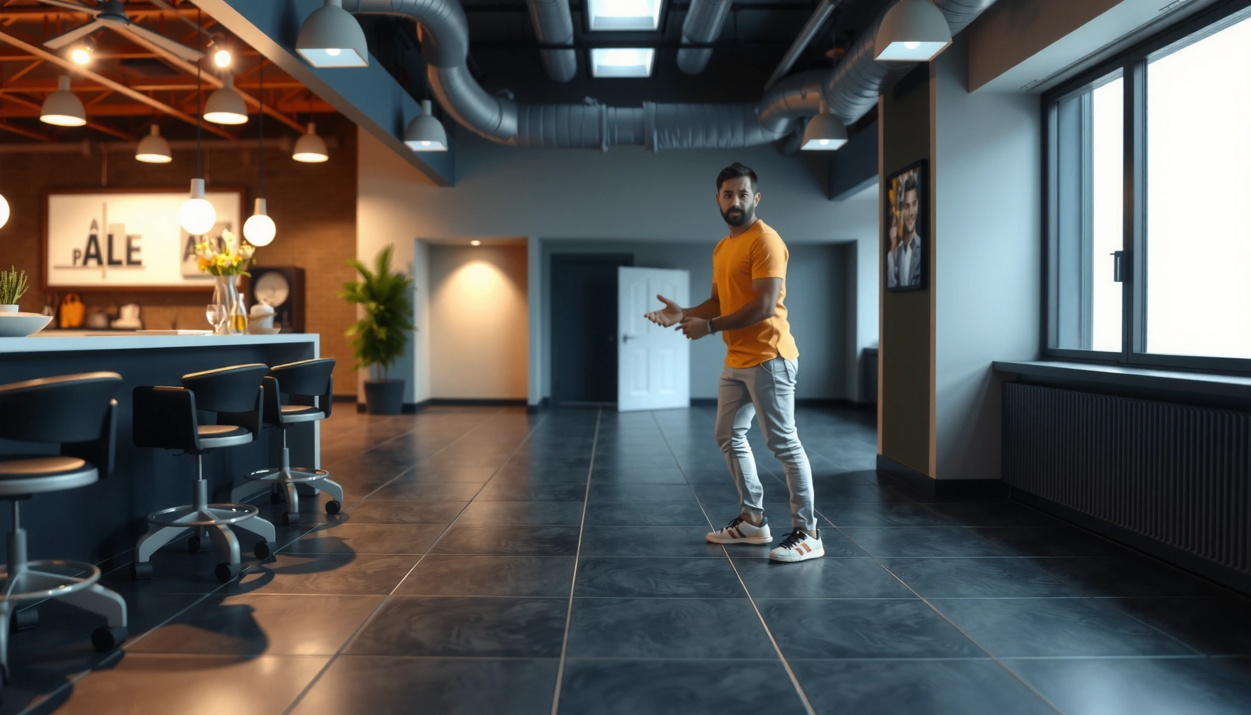 Step-by-step guide to installing transitions for polyaspartic floors with tools and materials.