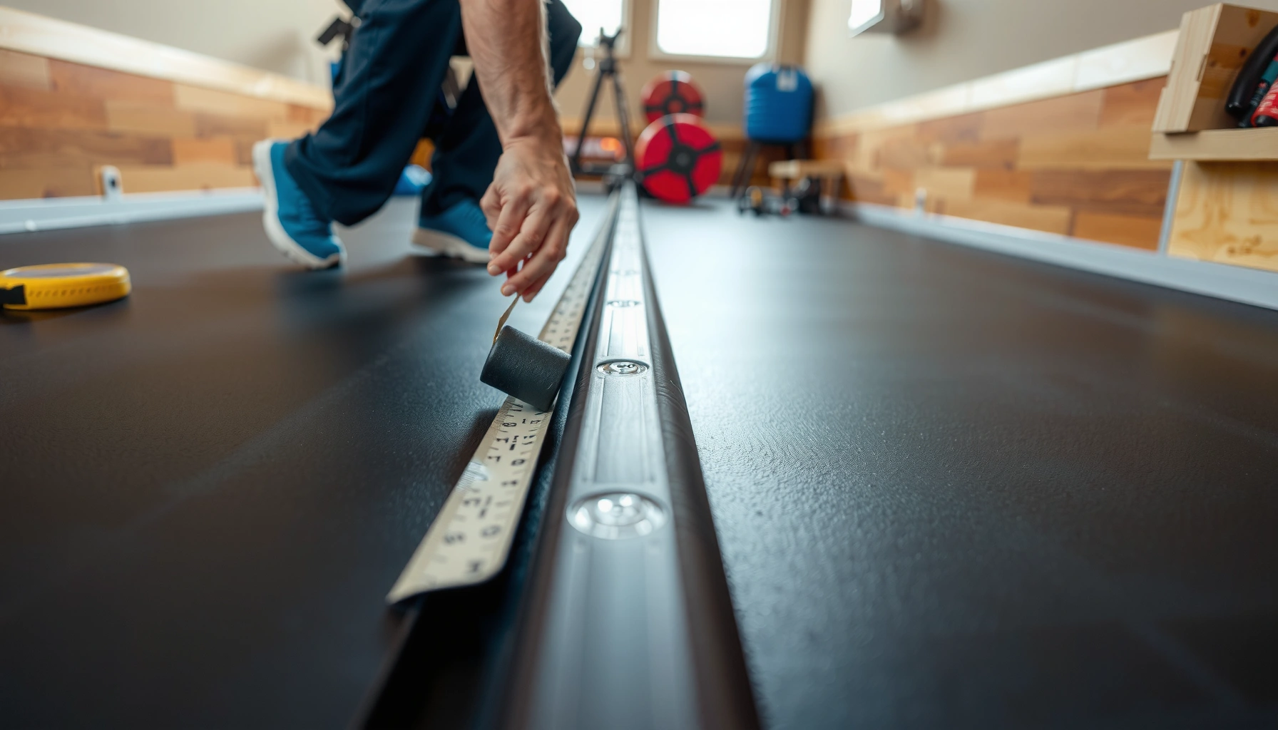 Step-by-step guide on how to install transitions for rubber floors.