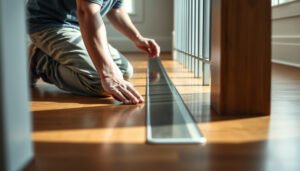 Step-by-step guide on how to install transitions around hardwood floors in a staircase.