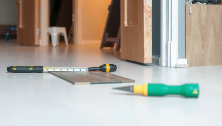 Step-by-step guide on installing transitions for WPC floors with tools and materials.