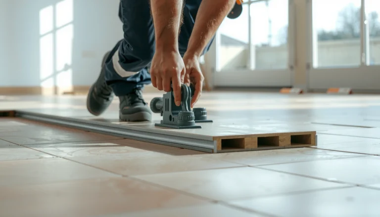 Step-by-step guide on installing travertine floors on uneven surfaces.