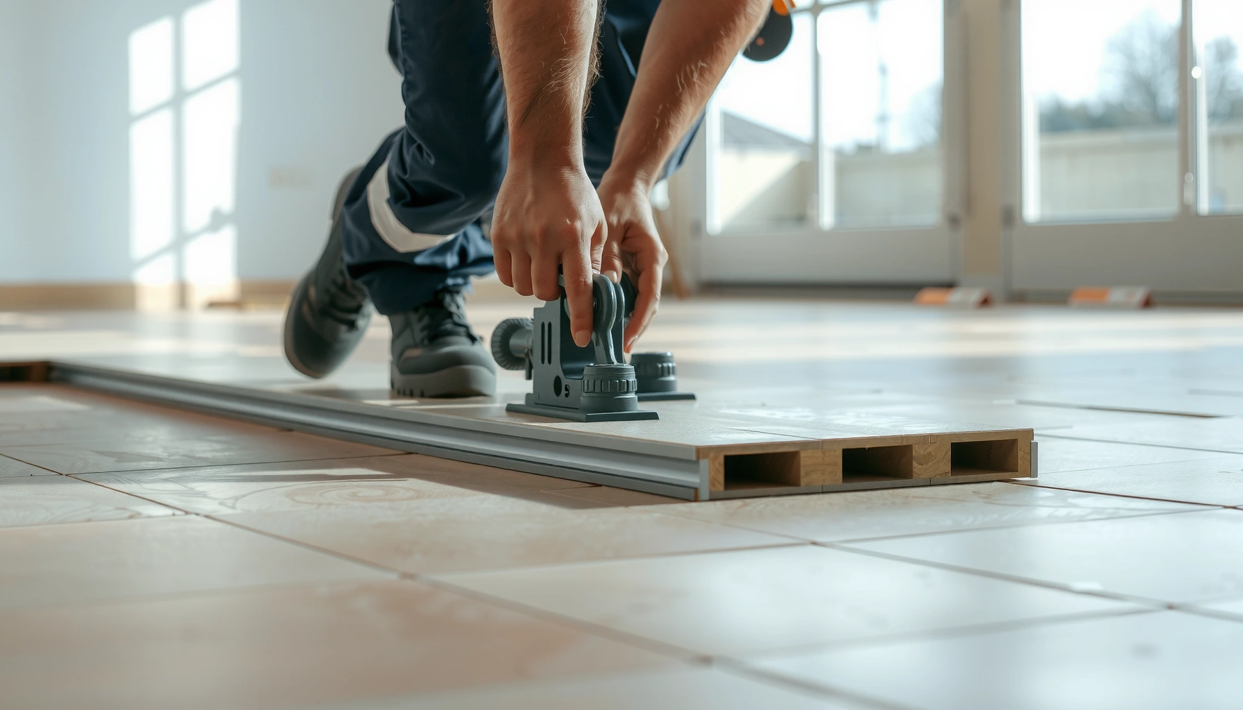 Step-by-step guide on installing travertine floors on uneven surfaces.