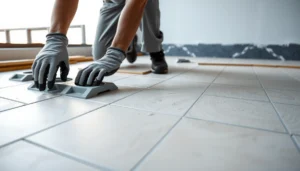 Step-by-step guide on how to install travertine floors over concrete surfaces.