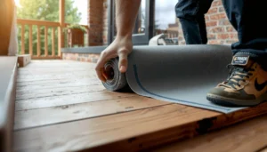 Step-by-step guide on installing underlayment under patio floors for improved durability and comfort.
