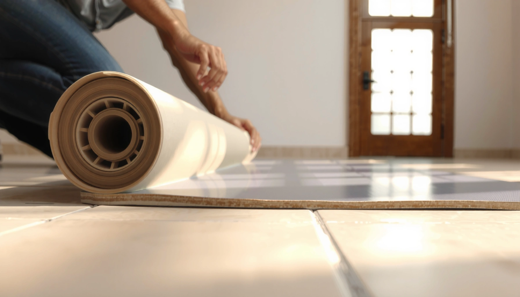 Step-by-step guide on how to install underlayment under travertine floors.