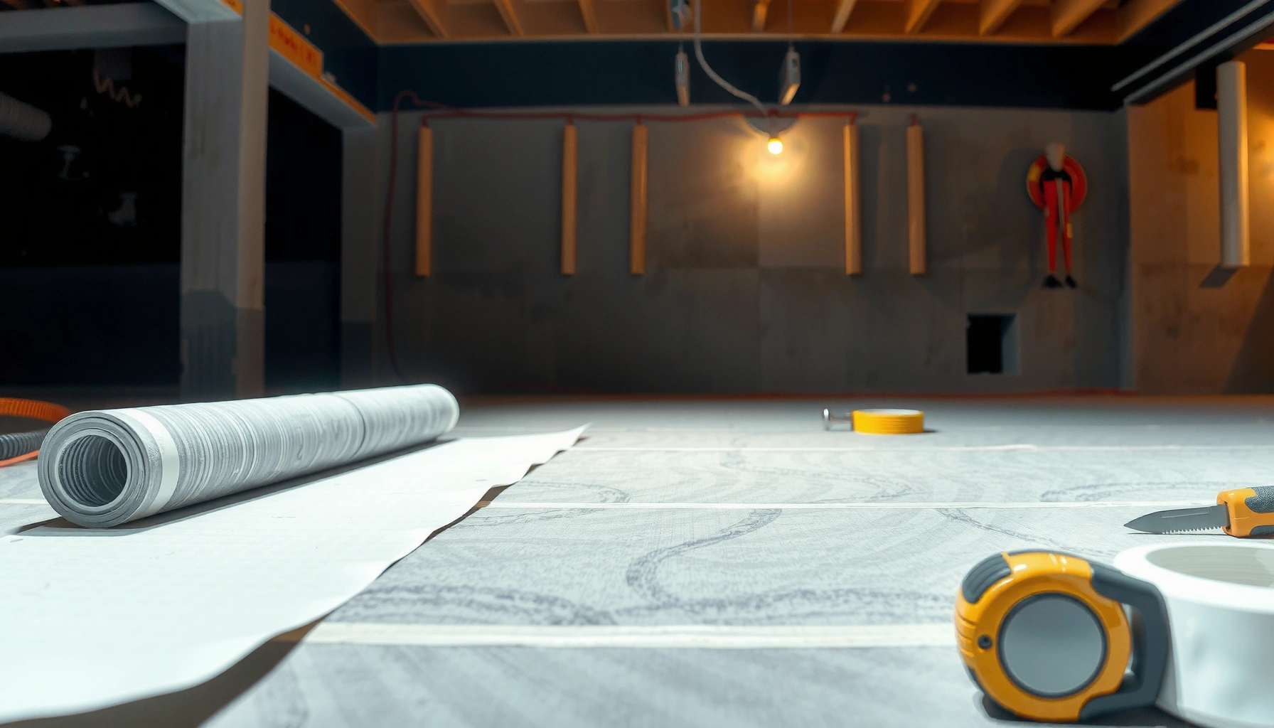 Step-by-step guide to installing underlayment under concrete floors for improved insulation and moisture protection.