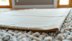 Step-by-step guide to installing a vapor barrier under carpet floors for moisture protection.