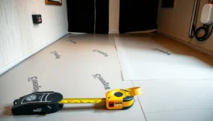 Step-by-step guide on installing a vapor barrier under polished concrete floors for moisture protection.