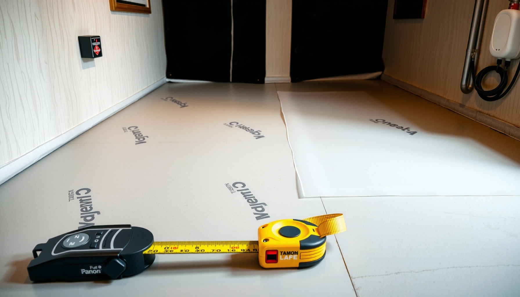 Step-by-step guide on installing a vapor barrier under polished concrete floors for moisture protection.