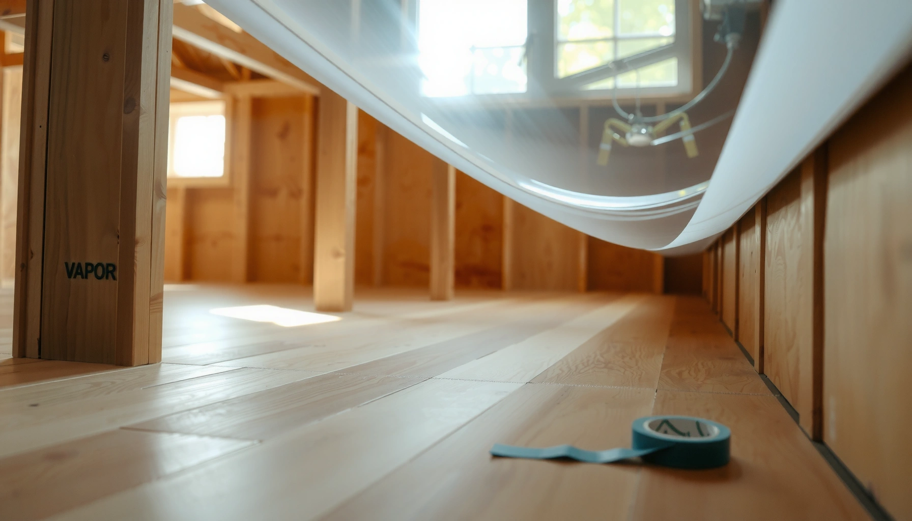 A guide on installing a vapor barrier under engineered wood floors for moisture protection.
