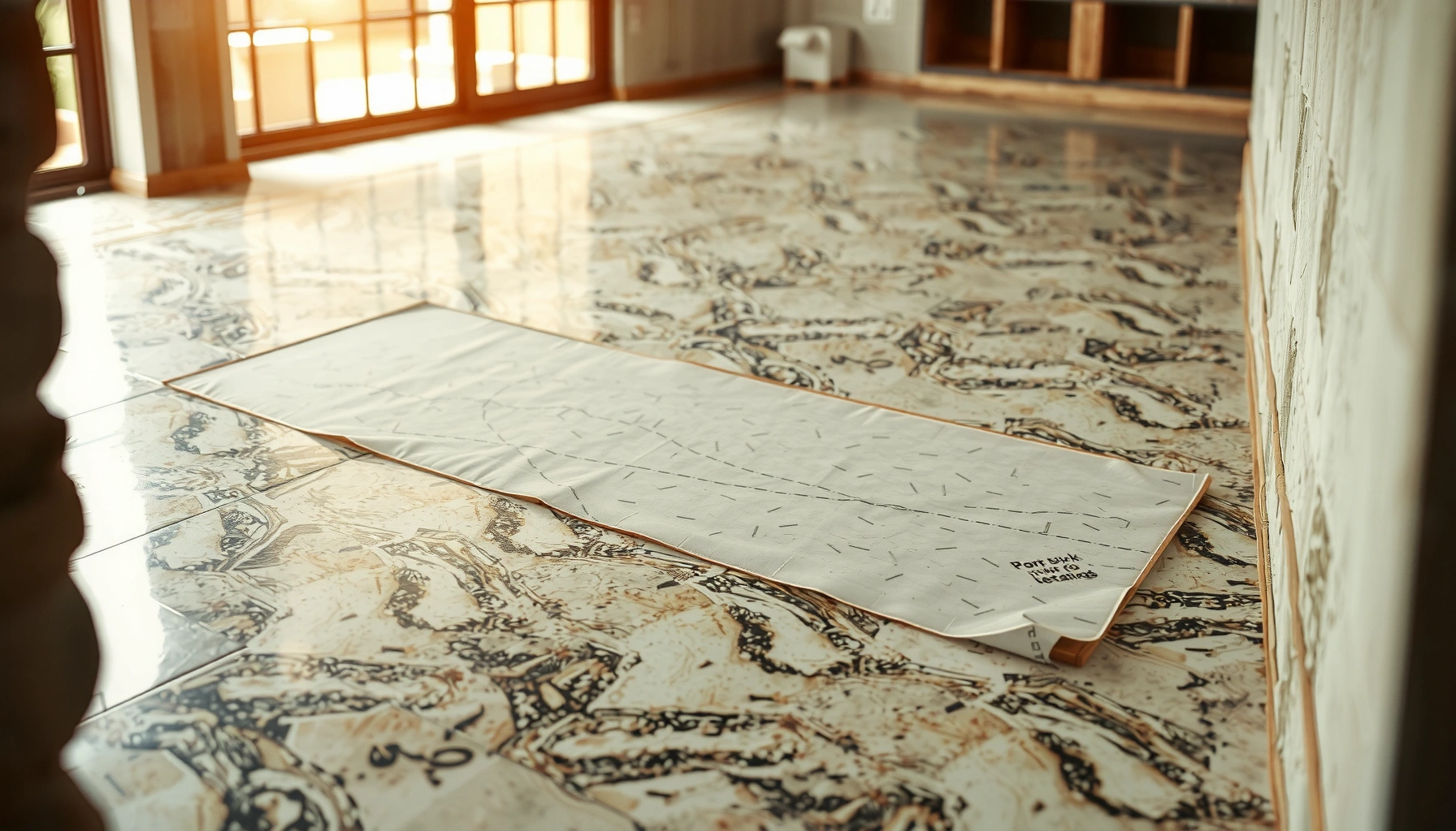 Step-by-step guide for installing a vapor barrier under granite floors for moisture protection