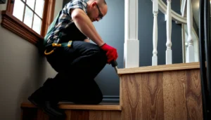 Step-by-step guide to installing vinyl flooring around stairs for a seamless look.