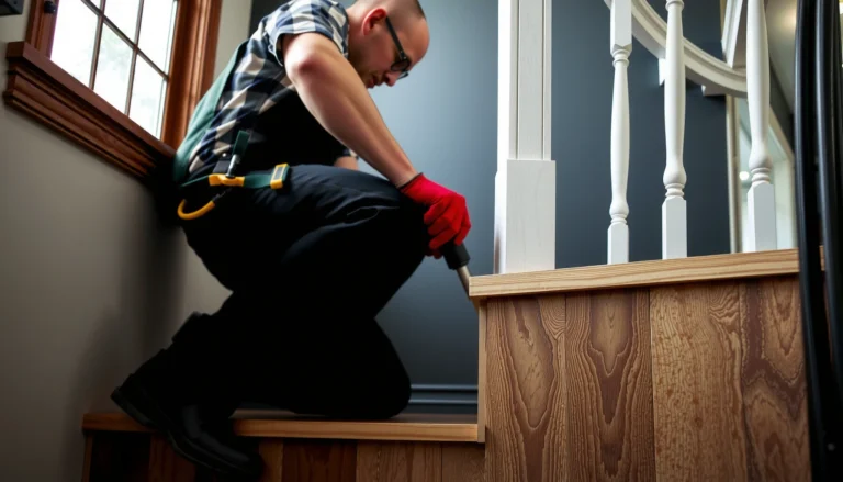 Step-by-step guide to installing vinyl flooring around stairs for a seamless look.