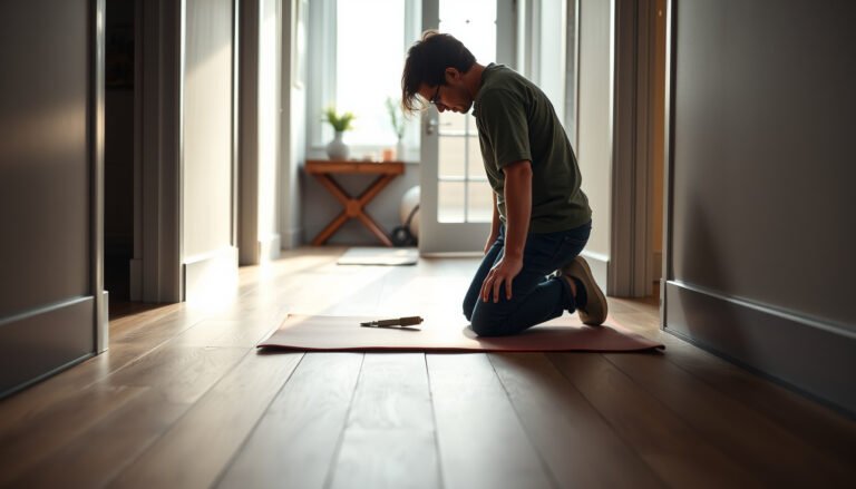 Step-by-step guide on how to install vinyl floors in a hallway.