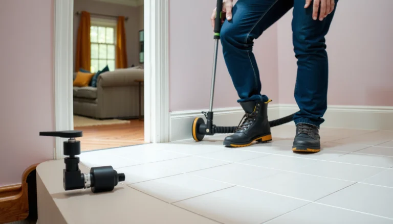 Step-by-step guide on how to install vinyl flooring over existing tile floors.