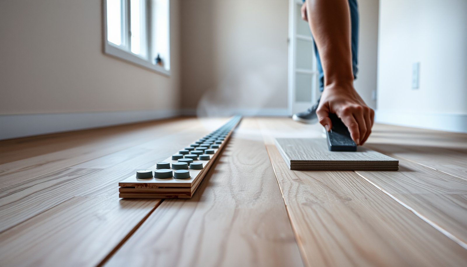 Step-by-step guide on how to install wood-look tile floors over plywood.