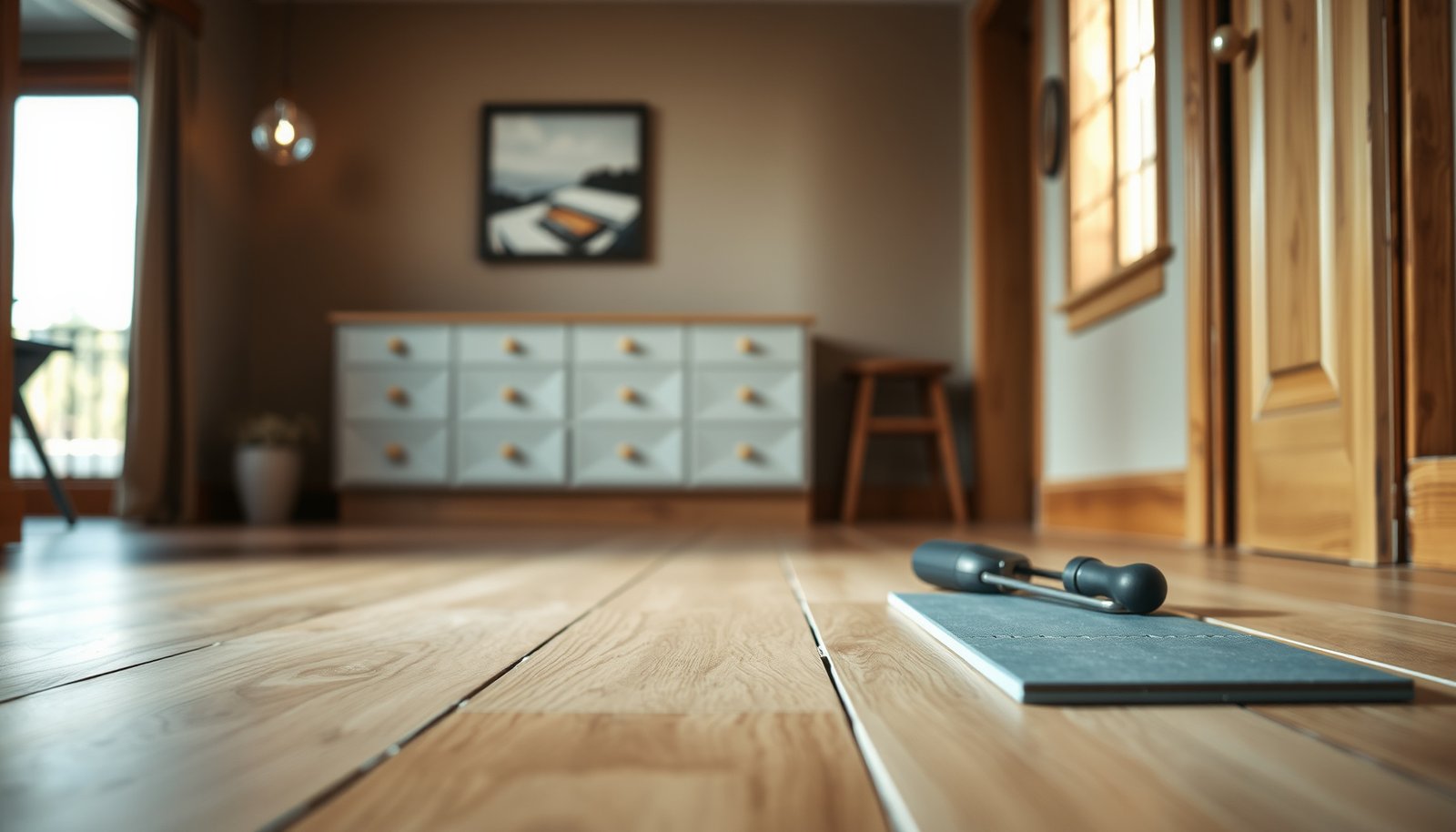 Step-by-step guide on installing wood-look tile floors over existing flooring for a stylish upgrade.