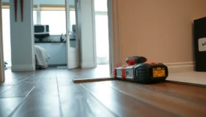 Step-by-step guide on installing WPC floors around doors for a perfect finish.