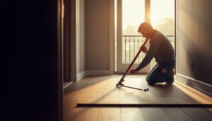 Step-by-step guide on leveling engineered wood floors for a balcony installation