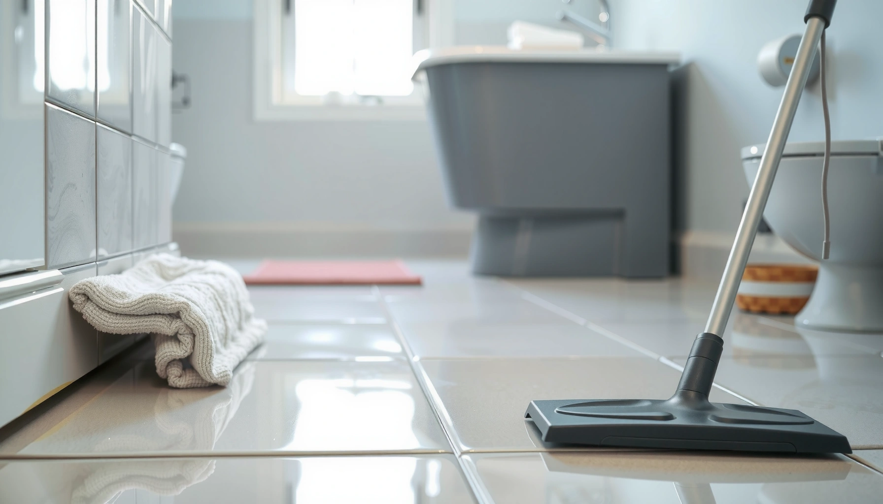 A clean and sealed bathroom floor demonstrating maintenance tips for longevity.