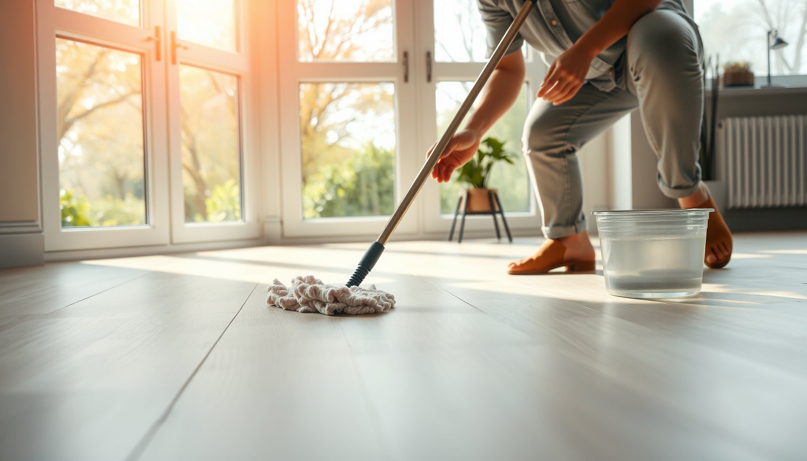 Tips for maintaining vinyl floors in a sunroom with sunlight exposure and care techniques.