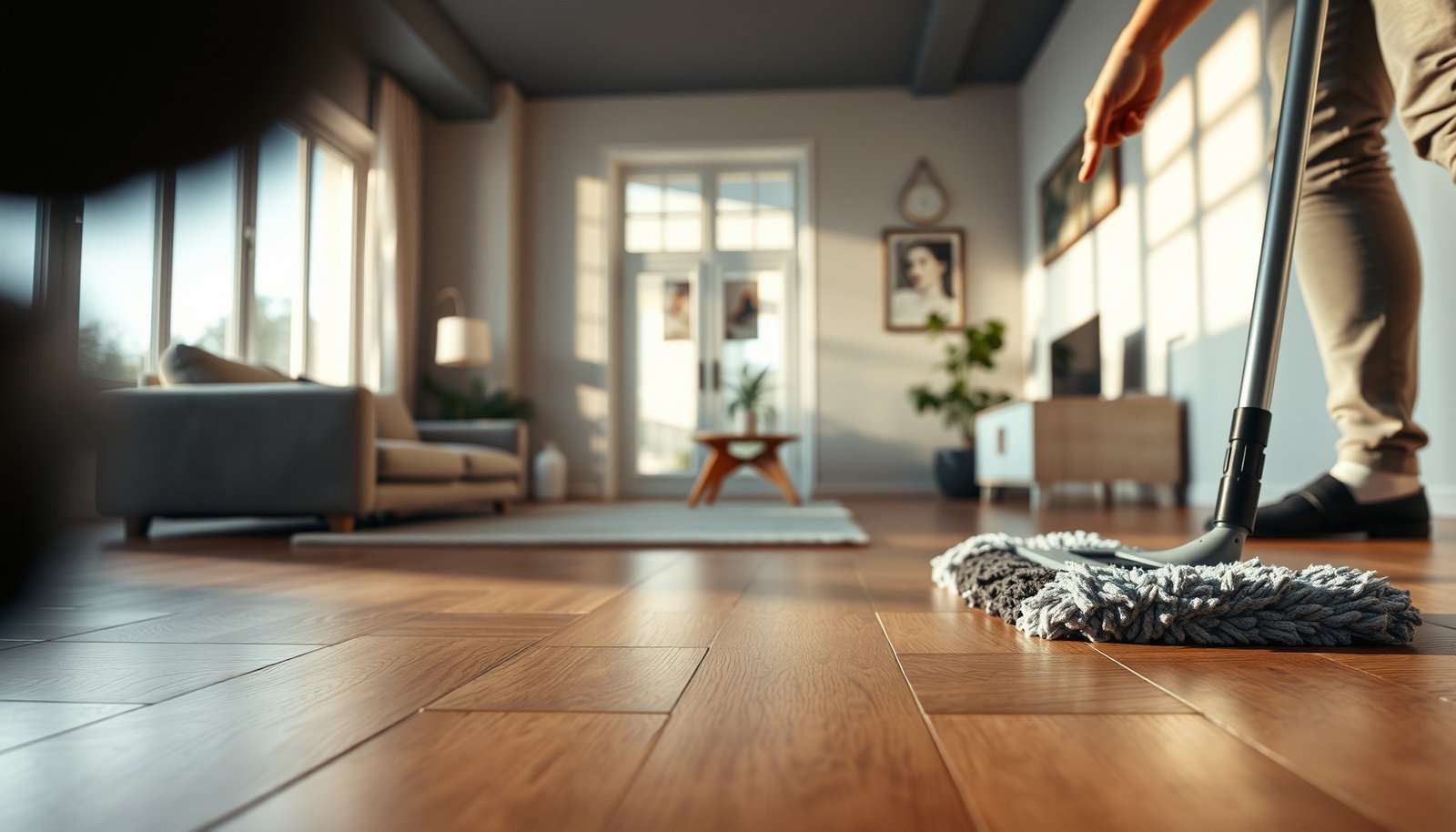 Tips for cleaning and maintaining wood-look tile floors for longevity and appearance.